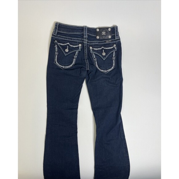 Miss Me Embellished Jeans Mid-Rise Bootcut Y2K  Women’s 25 Dark Blue Denim - Picture 7 of 8